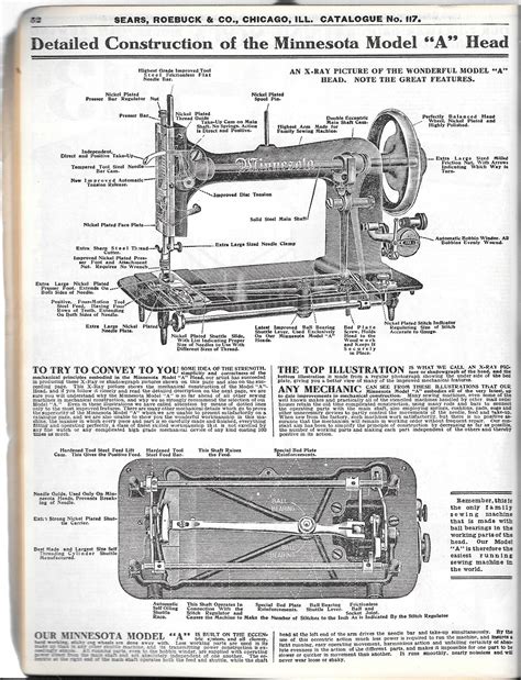 antique singer sewing machine parts diagram