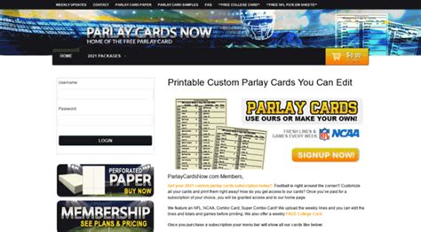 parlaycardsnowcom printable custom parlay cards parlay cards