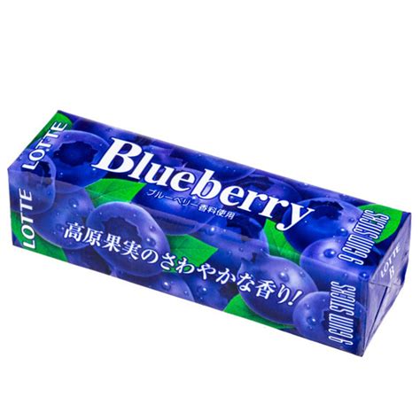 lotte blueberry chewing gum    sticks japan centre candy