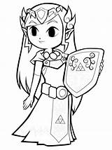 Zelda Coloring Legend Printable Pages Color Print Sheet Onlinecoloringpages Game sketch template