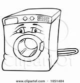 Washing Machine Outline Clipart Coloring Clip Character Washer Drawing Royalty Illustration Cartoon Dero Vector Sad Getdrawings Loader Front 2021 sketch template