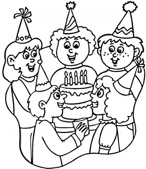 printable happy birthday coloring pages  kids