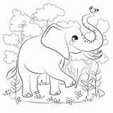 Coloring Elephant Pages Elephants Drawing Supercoloring Printable Categories sketch template