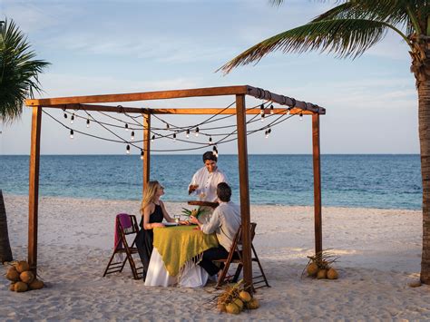 romantic private dinner on the beach