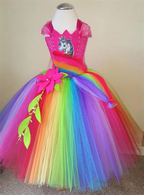 beautiful bright rainbow unicorn dress