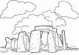 Stonehenge Coloring Pages Post sketch template