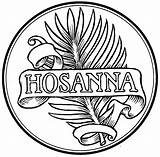 Sunday Palm Coloring Pages Kids Hosanna sketch template