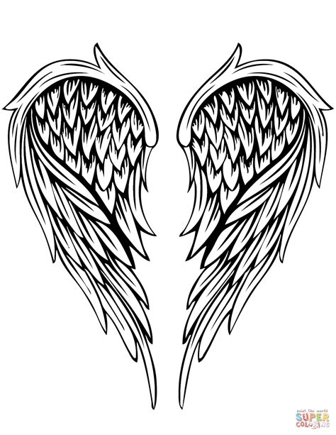 angel wings template printable   printable