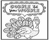 Coloring Thanksgiving Printable Gobble Pages Wobble Til Book Explore sketch template