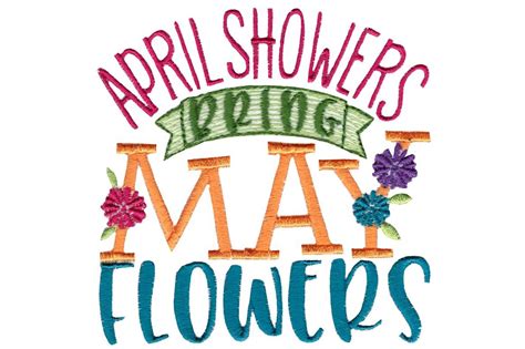 april showers bring  flowers creative fabrica