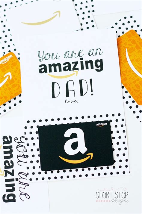amazon gift card printables short stop designs dad gifts card gift