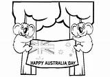 Coloring Australia Pages Popular Happy sketch template