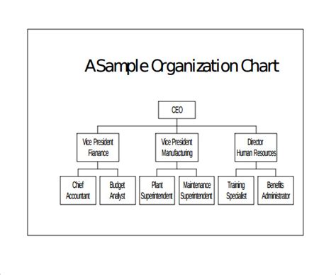 18 sample basic organization charts sample templates