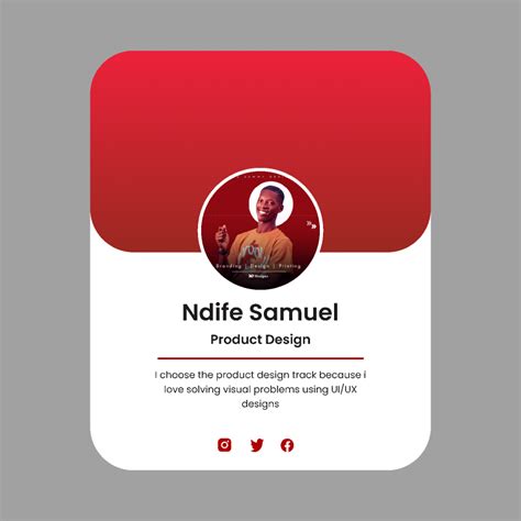 simple profile card figma community