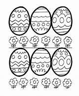 Easter Coloring Egg Eggs Pages Printable Kids Sheets Easy Flowers Color Print Outlines Colouring Occasions Holidays Special Sheet Simple Bunny sketch template
