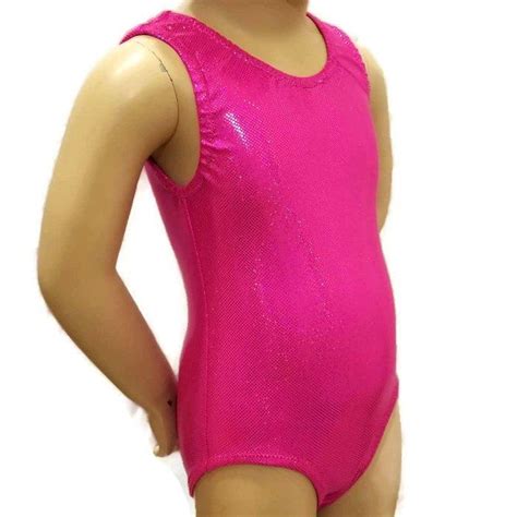 Girls Size 5 Gymnastics Leotard Hot Pink Sparkle