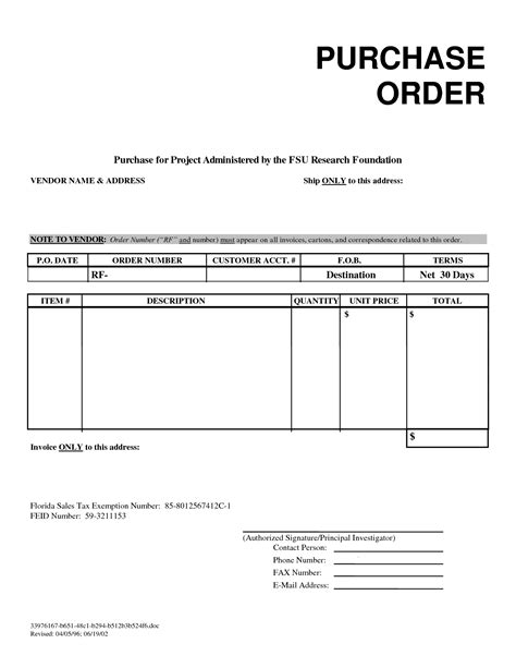 purchase order template sample word  excel  daily roabox