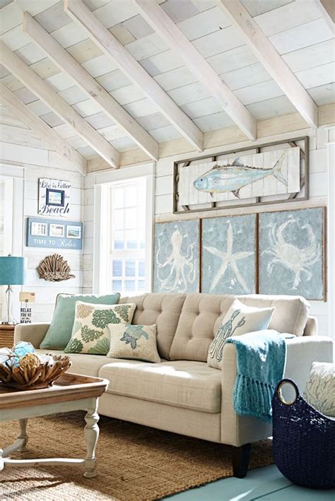 fabulous beach themed living room  guests feel  comfortable beach living room