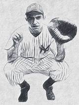 Yogi Berra Yankees Hof sketch template