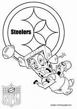 Steelers Coloring Pages Pittsburgh Spongebob Logo Nfl Clipart Printable Football Patrick Print Color Getcolorings Browser Window Library Popular sketch template