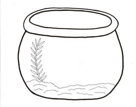 fish bowl coloring sheet clipartsco