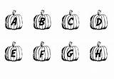 Pumpkin Letters Coloring Halloween Color Pages Print Hellokids Alphabet Worksheet Online sketch template