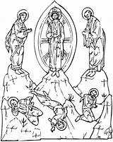 Transfiguration Orthodox Education Senhor Book Transfiguracao Draw sketch template