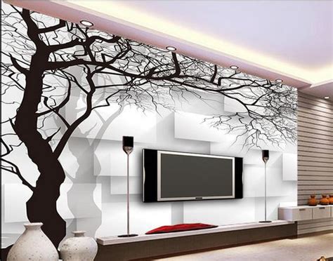 kertas dinding pohon hitam  putih kotak  woven