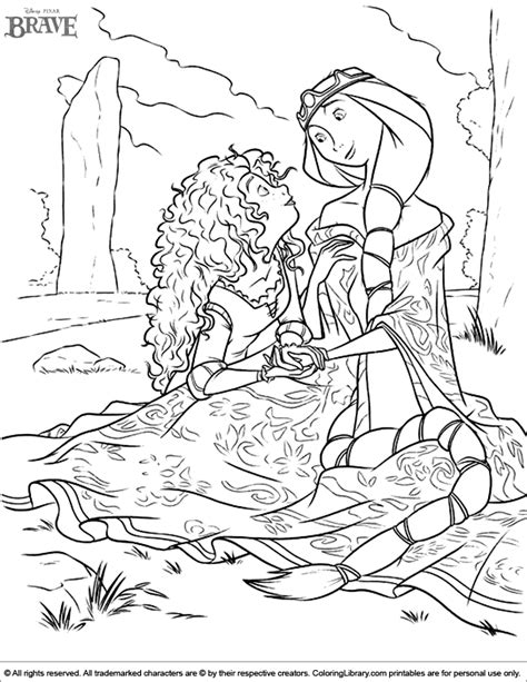 brave printable coloring page coloring library
