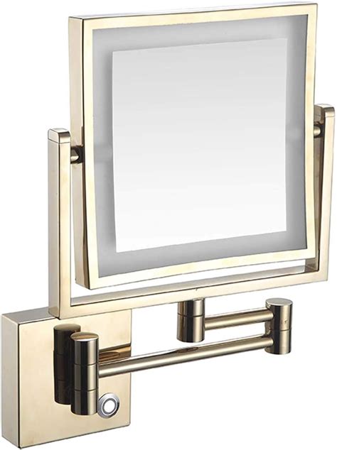 magnifying wall mounted makeup mirror led telescopic wall mirror  led lighting