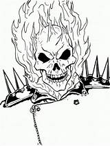 Ghost Rider Coloring Pages Face Ghostrider Burning Superheroes Drawing Chibi Color Getdrawings Printable Print Coloriage Designlooter Gost Dessin Library Clipart sketch template