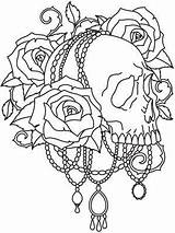 Urbanthreads Skulls sketch template