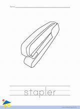 Stapler Coloring Worksheet Worksheets Learning Stationery Thelearningsite Info sketch template