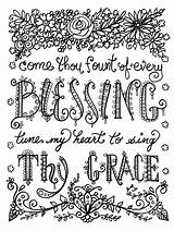 Hymn Colouring Spiration Hymns Quote Printable Anti sketch template