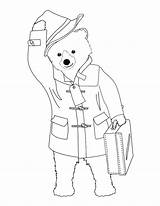 Paddington Bear Coloring Suitcase Pages Adventures Station Gif Colorkid sketch template