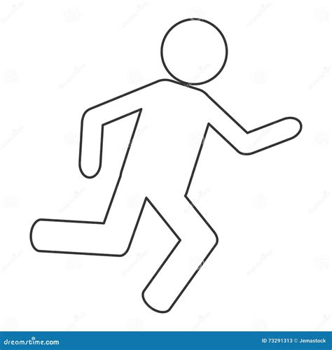 person running outline stock image image  person health