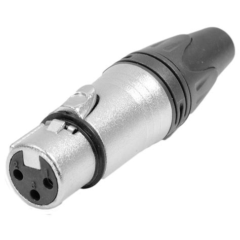 seismic audio premium  pin xlr female cable connector microphone plug  ebay