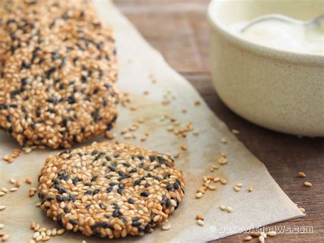 sesame crackers bake  paws