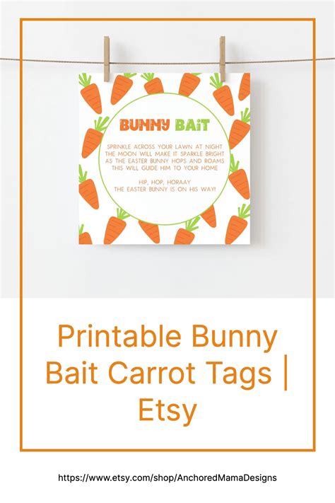 printable bunny bait carrot tags easter bunny bait label etsy