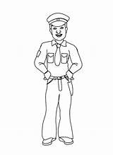 Coloring Pages Policeman Kids Print Police Index Officer Professions sketch template