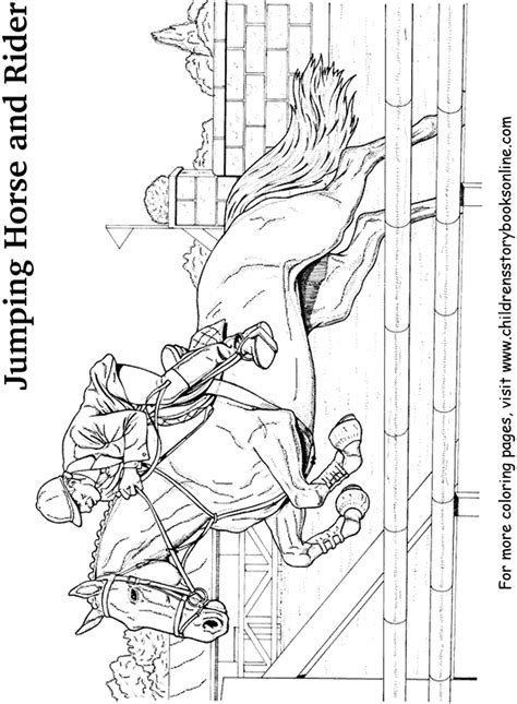 realistic horse jumping coloring pages coloringpages