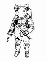 Drawing Space Coloring Suit Pages Astronaut Spaceman Draw Drawings Printable Suits Getdrawings Astronauts Tattoo Moon Simple Visit sketch template