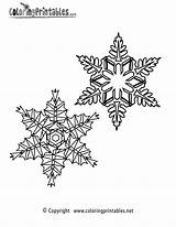 Coloring Snowflakes Pages Printable Snowflake Seasonal Color Printables Coloringprintables sketch template