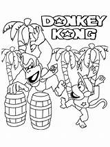 Coloring Pages Donkey Kong Printable Recommended sketch template