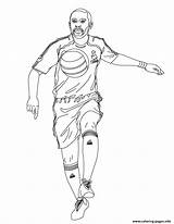 Henry Coloring Pages Thierry Soccer France Printable Football Bruyne Kevin Messi Colouring Drawings Players Joueur Coloriage Playing Print Template Foot sketch template