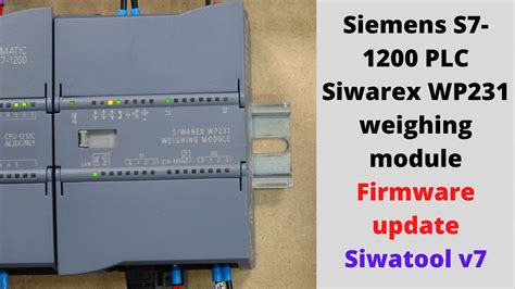 siemens   plc siwarex wp weighing module firmware update  siwatool  english