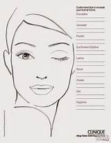 Makeup Charts Croqui Maquiagem Stencils Trucco sketch template