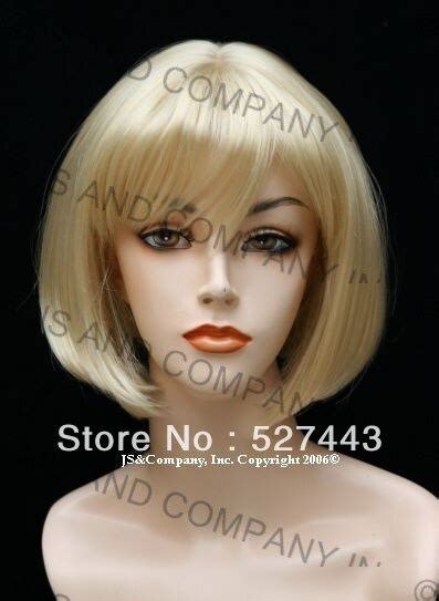 Wholesale Free Shipping Classy Sophisticate Pale Blonde Chin Wig