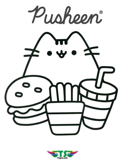 pusheen cat coloring pages coloring home