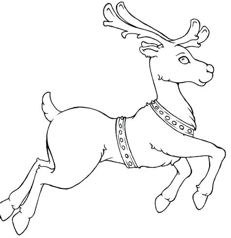 santa  reindeer coloring pages  getcoloringscom  printable